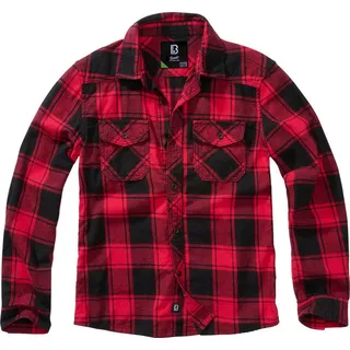 Brandit Textil Langarmhemd kariert Rot S