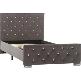 vidaXL Bettgestell Grau Samt 90x200 cm - Grau
