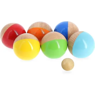 Vilac - Moit-Moit Boccia, Outdoor-Spiel – Geschicklichkeitsspiel und Präzisionsspiel aus Holz – Gesellschaftsspiel – 6 Bunte Kugeln – für Kinder ab 5 Jahren