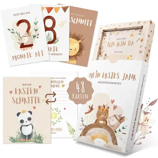EULENTALER Meilensteinkarten Baby Boho | Das Original | Inkl. Box