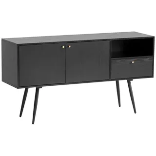 Wohnling Sideboard 140 x 75 x 40 cm Schwarz