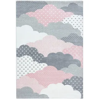 Ben'n'jen Kinderteppich , Pink , Textil , Wolken , rechteckig , 140x200 cm , Oeko-Tex® Standard 100 , pflegeleicht , Teppiche und Böden, Teppiche, Kinderteppiche