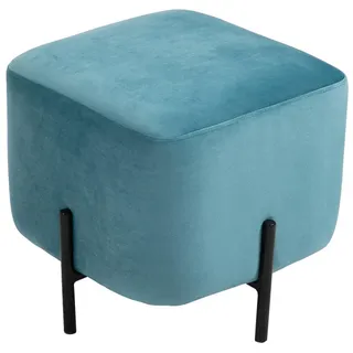 Homcom Fußhocker Kunststoff 45 x 42 x 45 cm Türkis