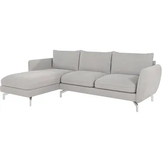S-Style Möbel Ecksofa Elou Silber Microfaser , Holz, Textil , Echtholz,Buche, Birke , Füllung: Silikon,Schaumstoff , Eckteil, L-Form, Ottomane links,L-Form , 261x167 cm , Blauer Engel, FSC Mix, Oeko-Tex®, Hergestellt in Europa , Wohnzimmer, Sofas & Couches, Wohnlandschaften, Ecksofas
