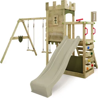 Ritterburg Fatmoose BoldBaron Boost XXL Kletterturm mit Schaukel in Salbeigrün - Grün