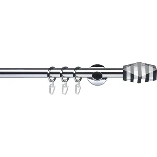 Liedeco Gardinenstange »Fertigstilgarnitur 20 mm Piano Montreal« Ø 20 mm 1 läufig-läufig Fixmaß Gardinenstange Komplett, grau