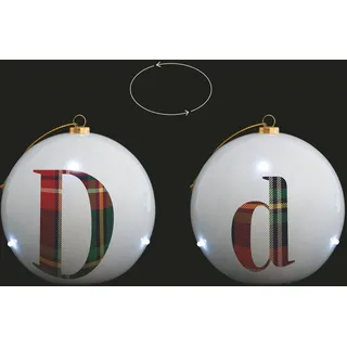 Villa d'Este Home Tivoli LED Weihnachtskugel Ø 10 cm, Monogramm D