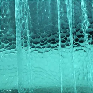 Adwaita Duschvorhang, 3D-Motiv Würfel und Blasen, Blaugrün