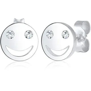 Elli Ohrstecker Smile Face Silber 925 mit Kristall