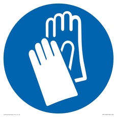 S20 Schild mit Aufschrift "Wear protective gloves wear", 200 x 200 mm