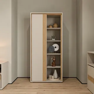 Forte WEXLIN Aktenregal 76,3 x 50,2 x 164,9 cm beige