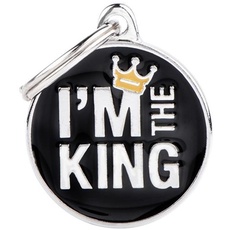 MyFamily ID Tag Medium Circle "I'm The King"