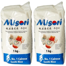Misori Calrose Reis / Sushi Reis, 1 kg (Packung mit 2)
