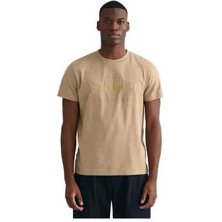 Gant D1 Tonal Archive Shield Kurzarm-t-shirt - Concrete Beige - 2XL
