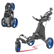 Caddytek Unisex-Erwachsene CaddyLite ONE Drehgelenk V8, Blau Golf Push Cart, Version 8