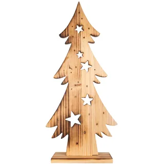 NÄVE Outdoor LED Weihnachtsdeko Holz Tannenbaum 80 cm