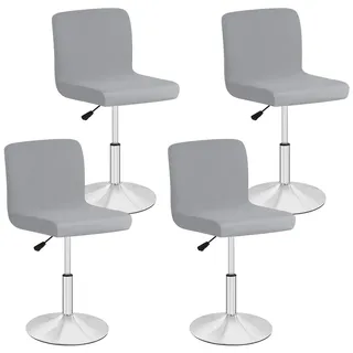 Zinueen Set mit 4 Bezügen für Hochstühle, Barhocker, abnehmbarer und waschbarer Bezug für Hochstuhl, Drehstuhl, kurzer Hocker (grau)