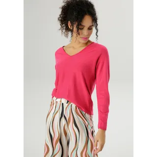 Aniston SELECTED V-Ausschnitt-Pullover, im Oversize-Look Aniston SELECTED pink 40