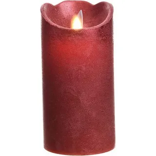 Lumineo LED Kerze Ø 7,5 cm rot