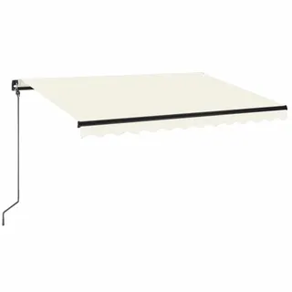 vidaXL Markise Manuell Einziehbar mit LED 350x250 cm Creme - Creme