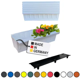 Paletten Blumenkasten 6er-Set Weiß Einsatz zum an- & Einhängen Pflanzkasten