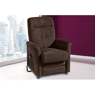 sit&more TV-Sessel Charlie Mikrofaser 76 x 103 x 91 cm Braun mit Motor und Aufstehhilfe