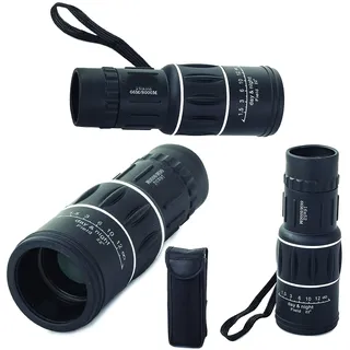 PARENCE - Fernglas Monokular 16 X 52 mit Nachtfunktion - Tragetasche & Reinigungswerkzeug - Gepanzerte Linse - Ideal Camping, Angeln, Beobachtung, Konzert, Schießstand