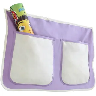 Mid.you Betttasche , Lila, Beige , Textil , Uni , 2 Fächer , 56x32x2 cm , Babymöbel & Kindermöbel, Kinderzimmer & Jugendzimmer, Kinderbettzubehör