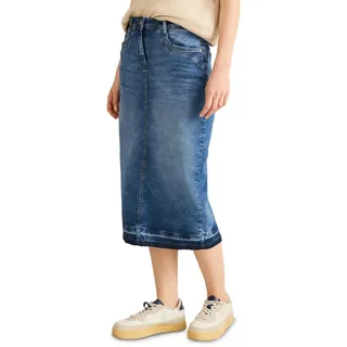 Cecil Damen Midi-Jeansrock