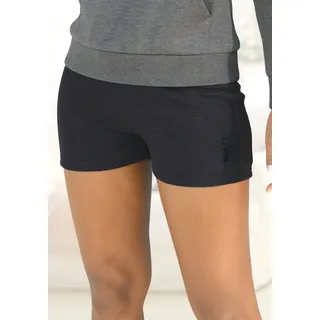 Relaxshorts BENCH. LOUNGEWEAR, Damen, Gr. 52/54, N-Gr, schwarz, Jersey, Obermaterial: 60% Baumwolle, 40% Polyester, unifarben, bequem kurz, Hosen Relaxshorts, mit Seitenstreifen, Loungewear