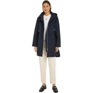 Tommy Hilfiger Damen Parka Essential Cotton Blend Winter, Blau (Desert Sky), 44