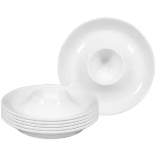 SELTMANN WEIDEN »Eierbecher mit Ablage Rondo/Liane ø 12,5 cm 6er Set weiß«, weiß,