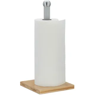 Relaxdays Küchenrollenhalter , Multicolor , Metall, Holz , 16x35x16 cm , Küchenzubehör, Küchenhelfer, Küchenrollenhalter