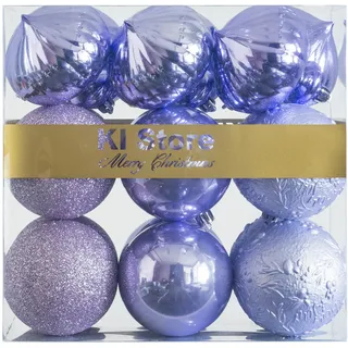 Busybee weihnachtskugeln Altrosa 18 Stücke 8CM Ornamente für Weihnachtsbaum Lavendel Lila Christbaumkugeln Weihnachtsdekoration Kugeln Plastik Kunststoff
