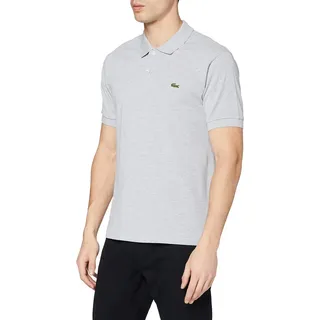 Lacoste Poloshirt Kurzarmshirt mit Polokragen und Logo-Stickerei - Grau