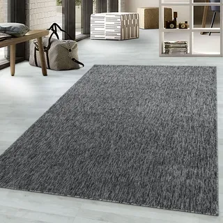 Teppich AYYILDIZ TEPPICHE "Nizza 1800 Kurzflorteppich", grau, B:280cm H:6mm L:370cm, Polypropylen, Teppiche, Teppich, pflegeleicht, leicht melierter Kurzflor, ringsum gekettelt, Wohnzimmer