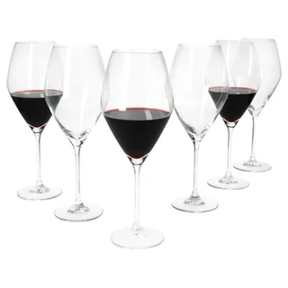 6x Doyenne Rotwein-Gläser 280ml mit Fuß große Weingläser Feier Hochzeit Partys