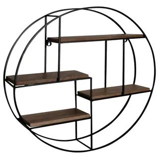 Wohnling Wandregal 70 x 70 x 18 cm Schwarz