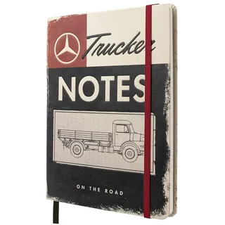 Nostalgic-Art Retro Notizbuch, A5, Daimler Truck – Trucker Notes – Geschenk-Idee für Trucker, Original Lizenzprodukt (OLP), Bullet Journal dotted, Vintage Design