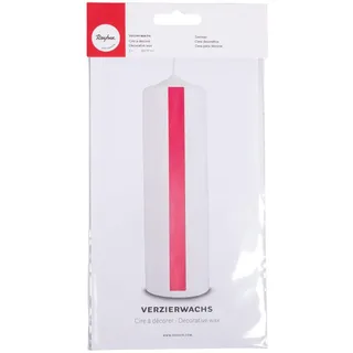 Rayher 3103740 Verzierwachs, erika, 2 Verzierwachsplatten 20 x 10 cm, Wachsfolie zum Kerzen verzieren, Kerzenwachs, Wachsfolie