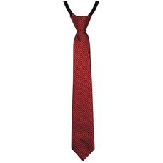 Soul-Cats gestreifte Jungen/Kinder Krawatte 40cm lang, vorgebunden und verstellbar, Farbe: rot