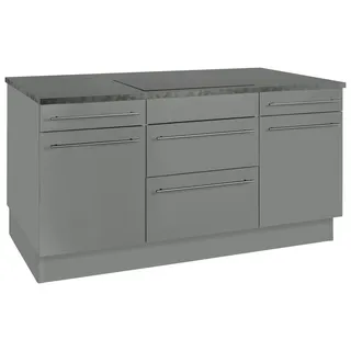 OPTIFIT Küchenzeile Bern 160 x 95 cm grau