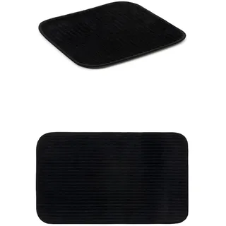 Gözze Badteppich Berlin 2er Set, 50x45 cm + 60x100 cm, Farbe: schwarz