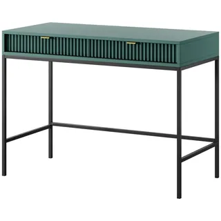 Komodee Schminktisch Nanaimo Toa1-2S Profilierte Fronten, Grün , Metall , 104x77x50 cm , Schlafzimmer, Schminktische