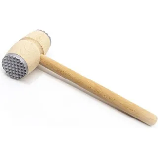fleischklopfer 28cm Holz + Metall - Braun, Silber