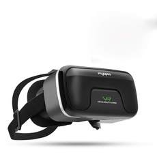 FIYAPOO VR Brille, 3D HD Virtual Reality mit Touch- Taste/Schalter für iPhone XR 8 7 6 6s/Plus,Samsung Plus/Edge Note 9 8,Huawei Android Handys mit 4,7-6,53 Zoll(Schwarz)