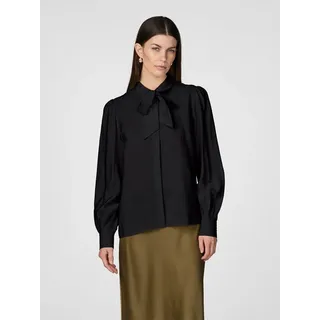 Y.A.S Schluppenbluse »YASPIL LS BOW SHIRT S. NOOS«, mit Schleifendetail Y.A.S Black