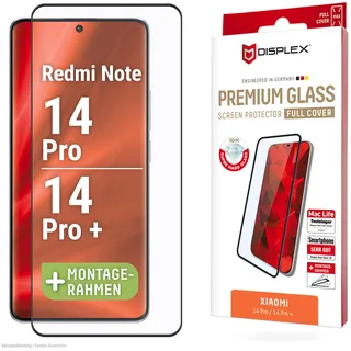 Displex Displayschutzglas »Premium Glass Screen Protector (Full Cover)«, für Xiaomi Redmi Note 13 Pro+/Note 14 Pro+, Eco-Montagerahmen, Full Cover