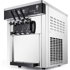 VEVOR Speiseeisbereiter Weiß Eismaschine 2200 W, 2 x 6 L Desktop Maschine Ice Cream Maker 220 V Speiseeisbereiter mit Eikegel Eierablage Edelstahl Maschine