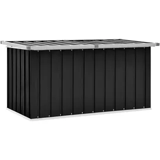 Gartenbox aus Metall Groß Garten Auflagenbox XXL Garten Aufbewahrungsbox Gartenbox Kissenbox Gerätebox Gartentruhe für Gartengeräten Poolzubehör Spielzeug 129 x 67 x 65 cm Anthrazit - Grau